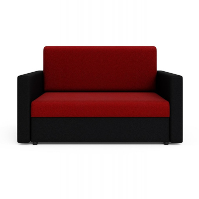 Modernes Schlafsofa ARIA 120 – schwarz / rot