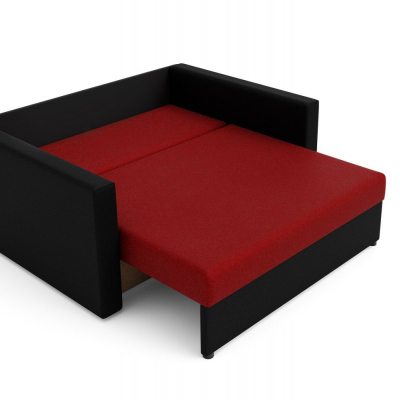 Modernes Schlafsofa ARIA 120 – schwarz / rot