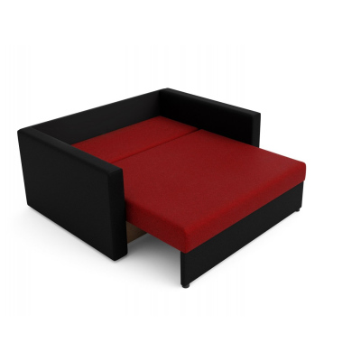 Modernes Schlafsofa ARIA 120 – schwarz / rot