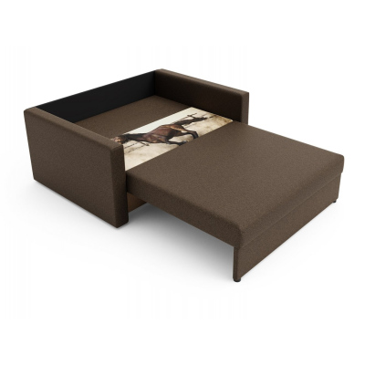 Modernes Schlafsofa mit Pferdemuster ARIA 120 – braun