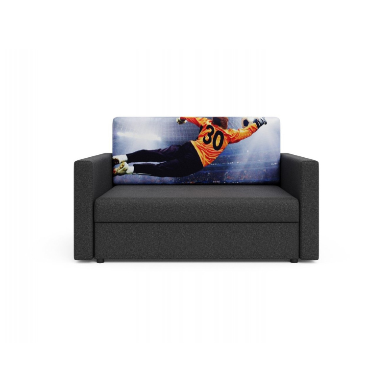 Modernes Schlafsofa mit Muster ARIA 120 – dunkelgrau