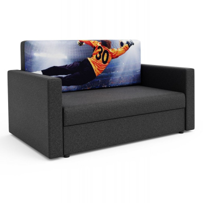 Modernes Schlafsofa mit Muster ARIA 120 – dunkelgrau