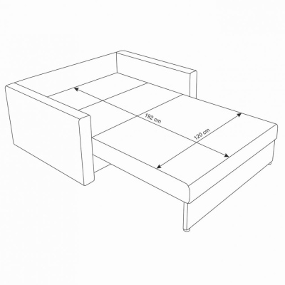 Modernes Schlafsofa mit Muster ARIA 120 – dunkelgrau