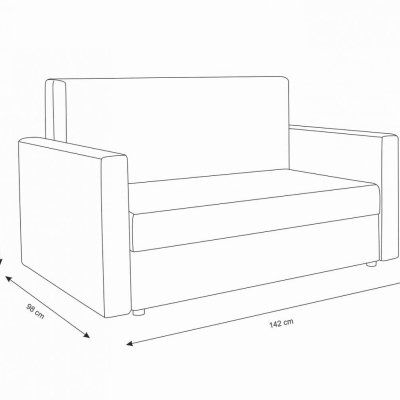 Modernes Schlafsofa mit Muster ARIA 120 – dunkelgrau