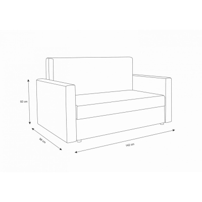 Modernes Schlafsofa mit Muster ARIA 120 – dunkelgrau