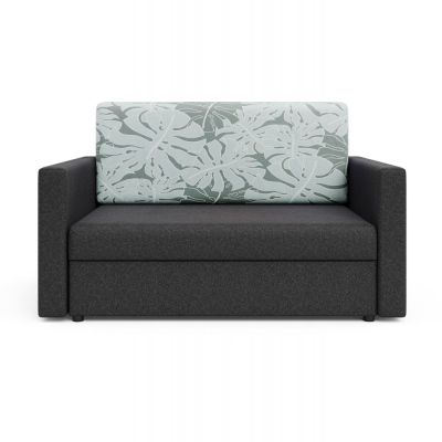 Modernes Schlafsofa mit Blumenmuster ARIA 120 – dunkelgrau