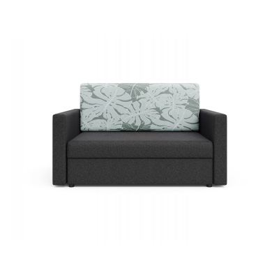 Modernes Schlafsofa mit Blumenmuster ARIA 120 – dunkelgrau