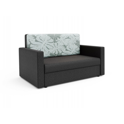 Modernes Schlafsofa mit Blumenmuster ARIA 120 – dunkelgrau