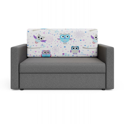 Modernes Schlafsofa mit Kindermuster ARIA 120 – grau