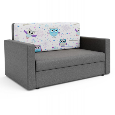 Modernes Schlafsofa mit Kindermuster ARIA 120 – grau