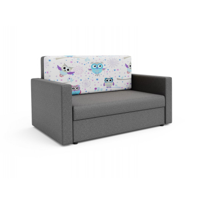 Modernes Schlafsofa mit Kindermuster ARIA 120 – grau