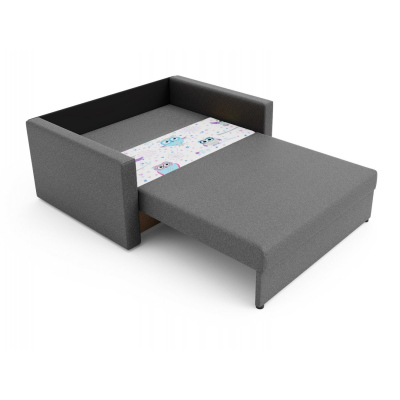 Modernes Schlafsofa mit Kindermuster ARIA 120 – grau