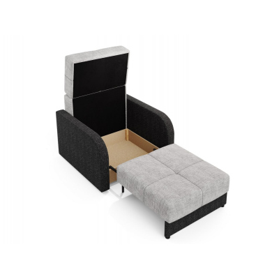 Multifunktionales Modesofa ARIA 1 – hellgrau/schwarz