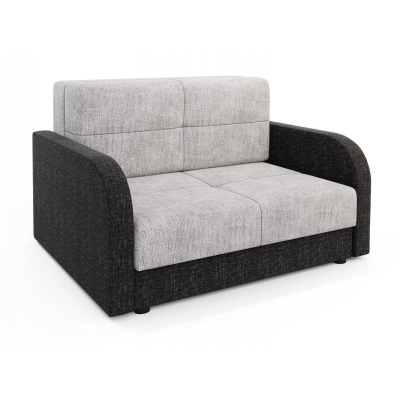 Multifunktionales zweisitziges Modesofa ARIA 2 – hellgrau/schwarz