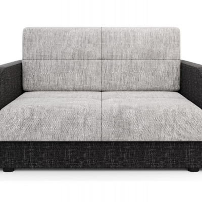 Multifunktionales zweisitziges Modesofa ARIA 2 – hellgrau/schwarz