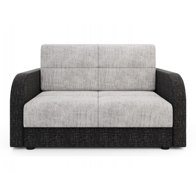 Multifunktionales zweisitziges Modesofa ARIA 2 – hellgrau/schwarz