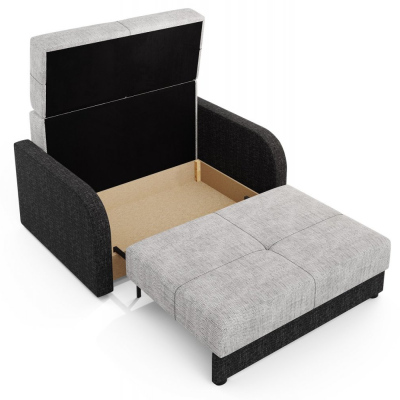 Multifunktionales zweisitziges Modesofa ARIA 2 – hellgrau/schwarz