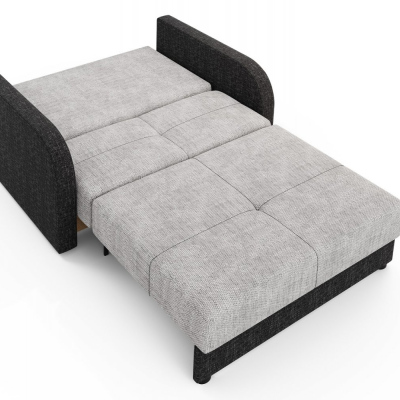 Multifunktionales zweisitziges Modesofa ARIA 2 – hellgrau/schwarz