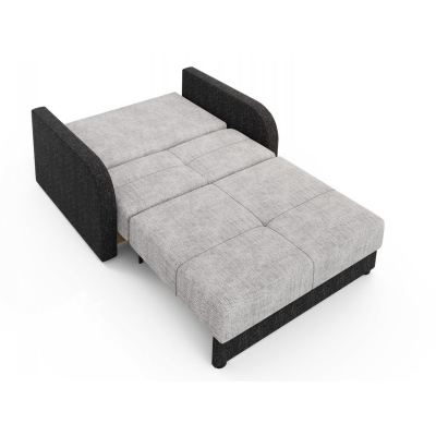 Multifunktionales zweisitziges Modesofa ARIA 2 – hellgrau/schwarz