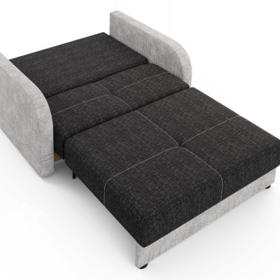 Multifunktionales zweisitziges Modesofa ARIA 2 – schwarz/hellgrau