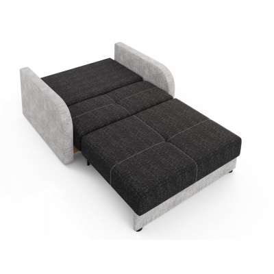 Multifunktionales zweisitziges Modesofa ARIA 2 – schwarz/hellgrau