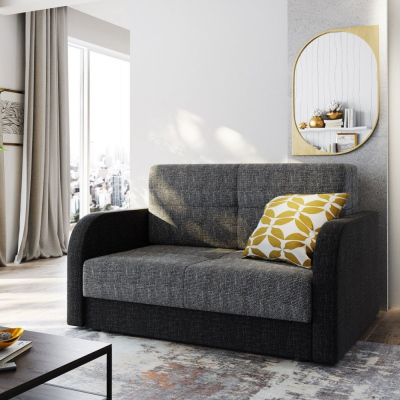 Multifunktionales zweisitziges Modesofa ARIA 2 – grau 2 / schwarz 2