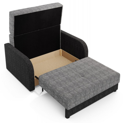 Multifunktionales zweisitziges Modesofa ARIA 2 – grau 2 / schwarz 2