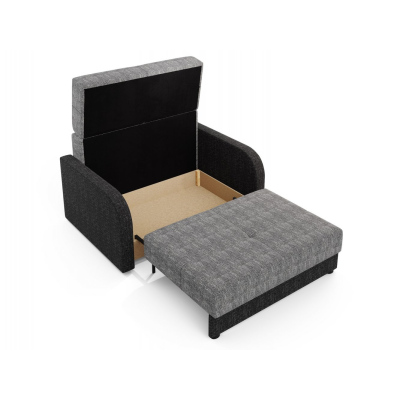 Multifunktionales zweisitziges Modesofa ARIA 2 – grau 2 / schwarz 2