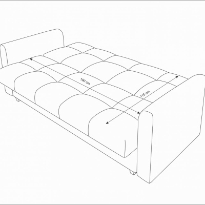 Sofa mit Stauraum LARSEN – grau