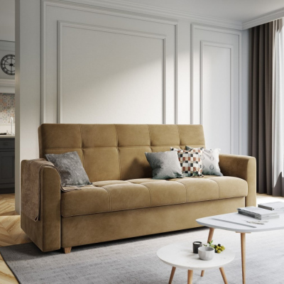 Sofa mit Stauraum LARSEN – dunkelbeige