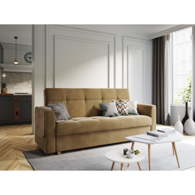 Sofa mit Stauraum LARSEN – dunkelbeige