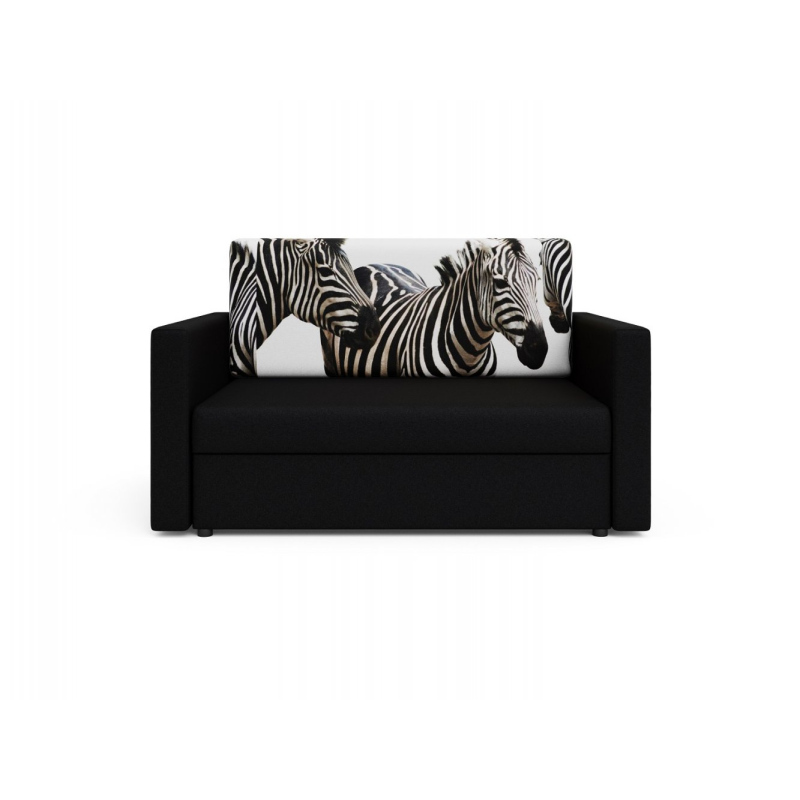 Modernes Schlafsofa mit Zebramuster ARIA 120 – schwarz