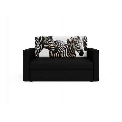 Modernes Schlafsofa mit Zebramuster ARIA 120 – schwarz