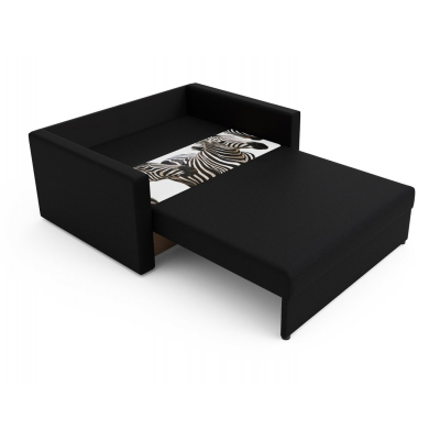 Modernes Schlafsofa mit Zebramuster ARIA 120 – schwarz