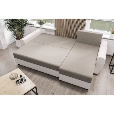 Elegante Couchgarnitur FLORIANA – dunkelbraun / braun