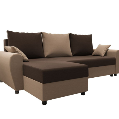 Elegante Couchgarnitur FLORIANA – braun / dunkelbraun