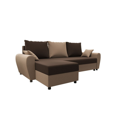 Elegante Couchgarnitur FLORIANA – braun / dunkelbraun