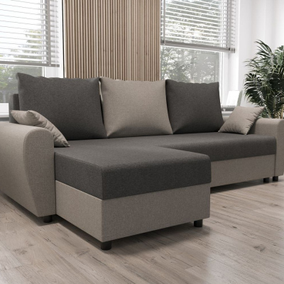 Elegante Couchgarnitur FLORIANA – grau / hellgrau