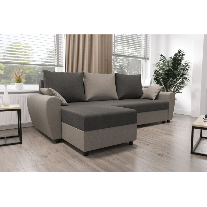 Elegante Couchgarnitur FLORIANA – grau / hellgrau