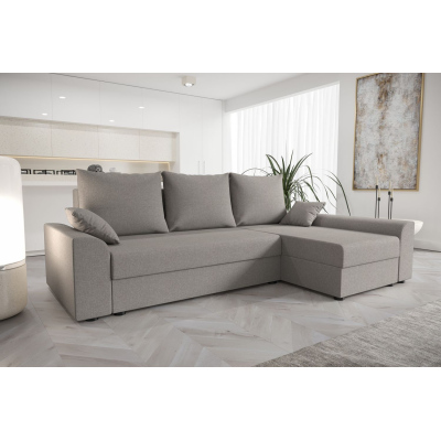 Elegantes Ecksofa DAGMAR – hellgrau