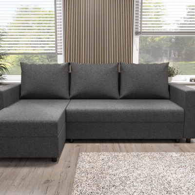 Ecksofa mit Armlehnen SANVI – Grau