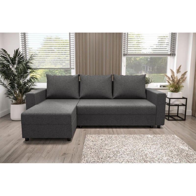 Ecksofa mit Armlehnen SANVI – Grau