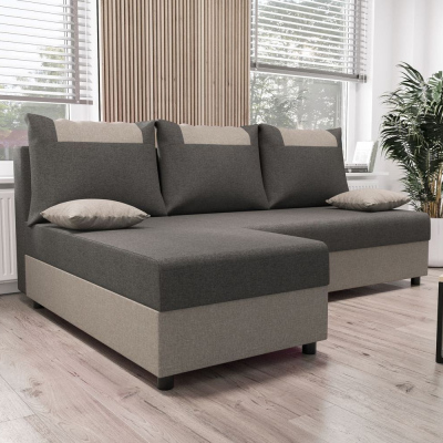 Ecksofa SANVI – Grau/Hellgrau