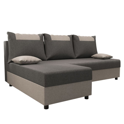 Ecksofa SANVI – Grau/Hellgrau