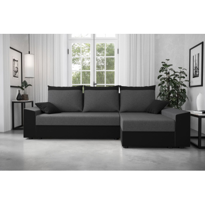 Ecksofa PARI – Schwarz/Grau