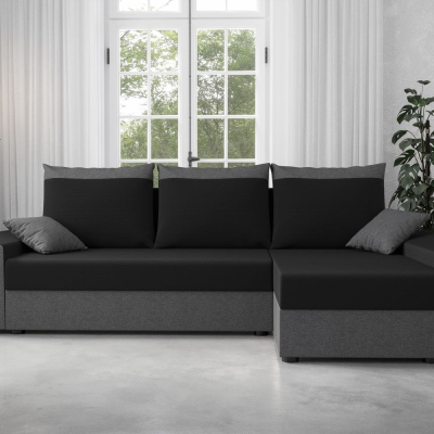 Ecksofa PARI – Grau/Schwarz