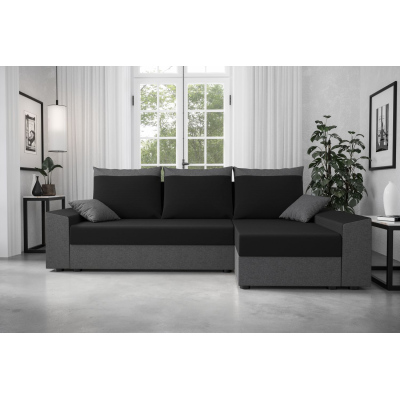 Ecksofa PARI – Grau/Schwarz