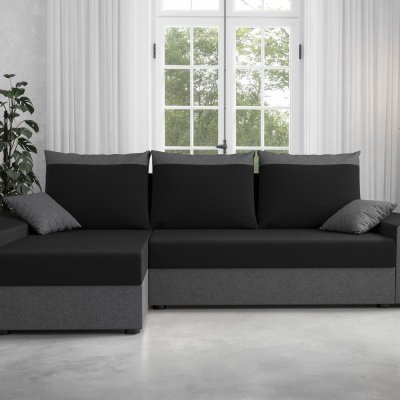 Ecksofa PARI – Grau/Schwarz