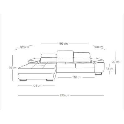 Ecksofa ANDREA – Gelb