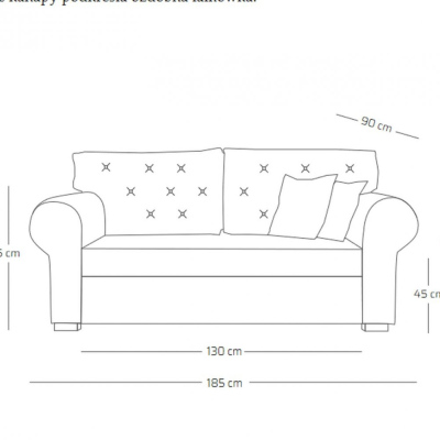 Zweisitzer-Sofa MIRA – Creme